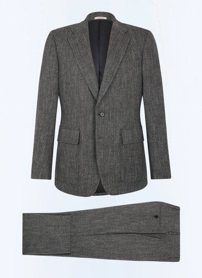 Men's grey virgin wool, cotton and linen suit Fursac - C3GITO-CX40-B022