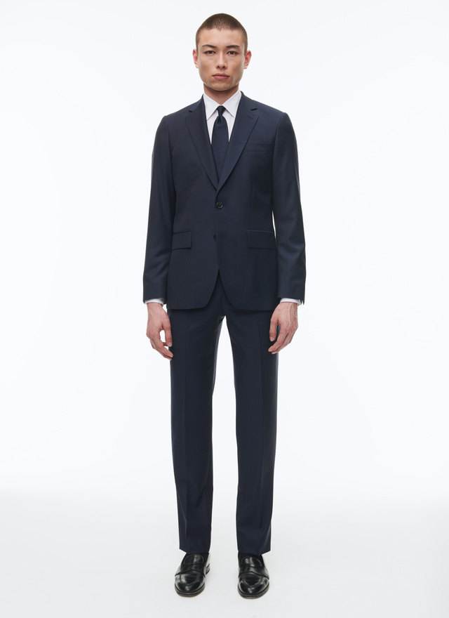 Men's suit navy blue virgin wool Fursac - C1AIDO-AC81-31