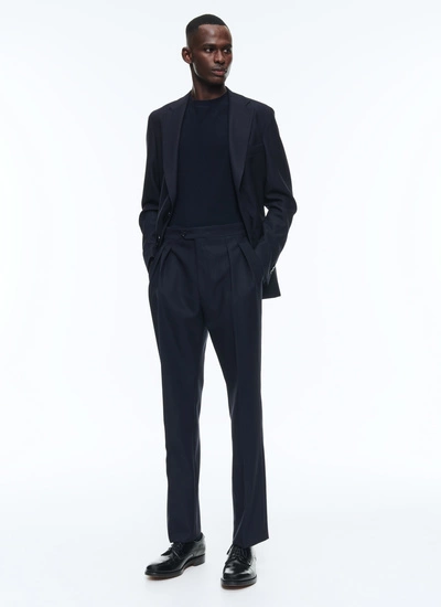 Men's suit navy blue virgin wool serge Fursac - C3DODI-DX01-D030
