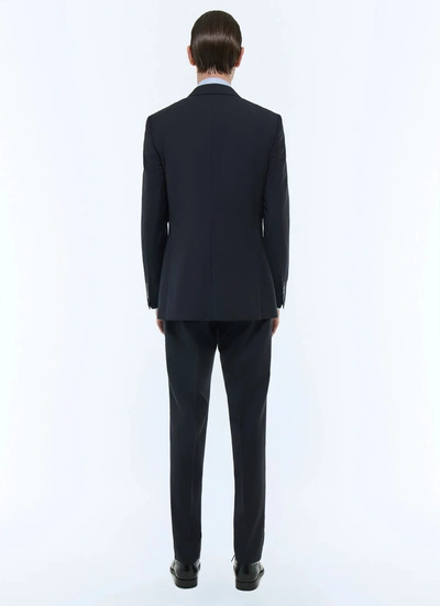 Men's blue, navy blue virgin wool canvas suit Fursac - C3EVIP-EC34-D030