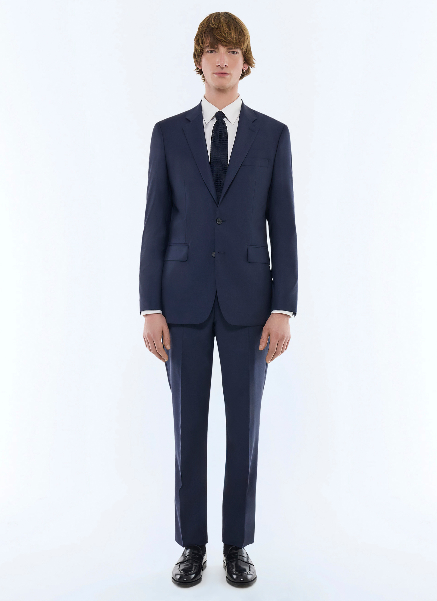 Men's suit navy blue certified wool canvas Fursac - C3EVIP-EC35-D030