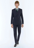 Fresco wool canvas double-breasted suit - C3FOCA-BV01-30