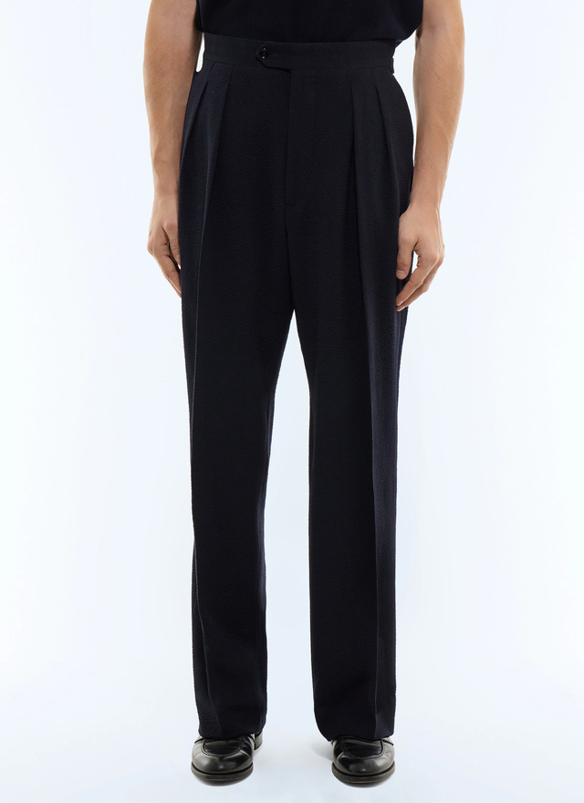 Men's certified virgin wool seersucker crepe effect suit Fursac - C3JADO-JX04-D030