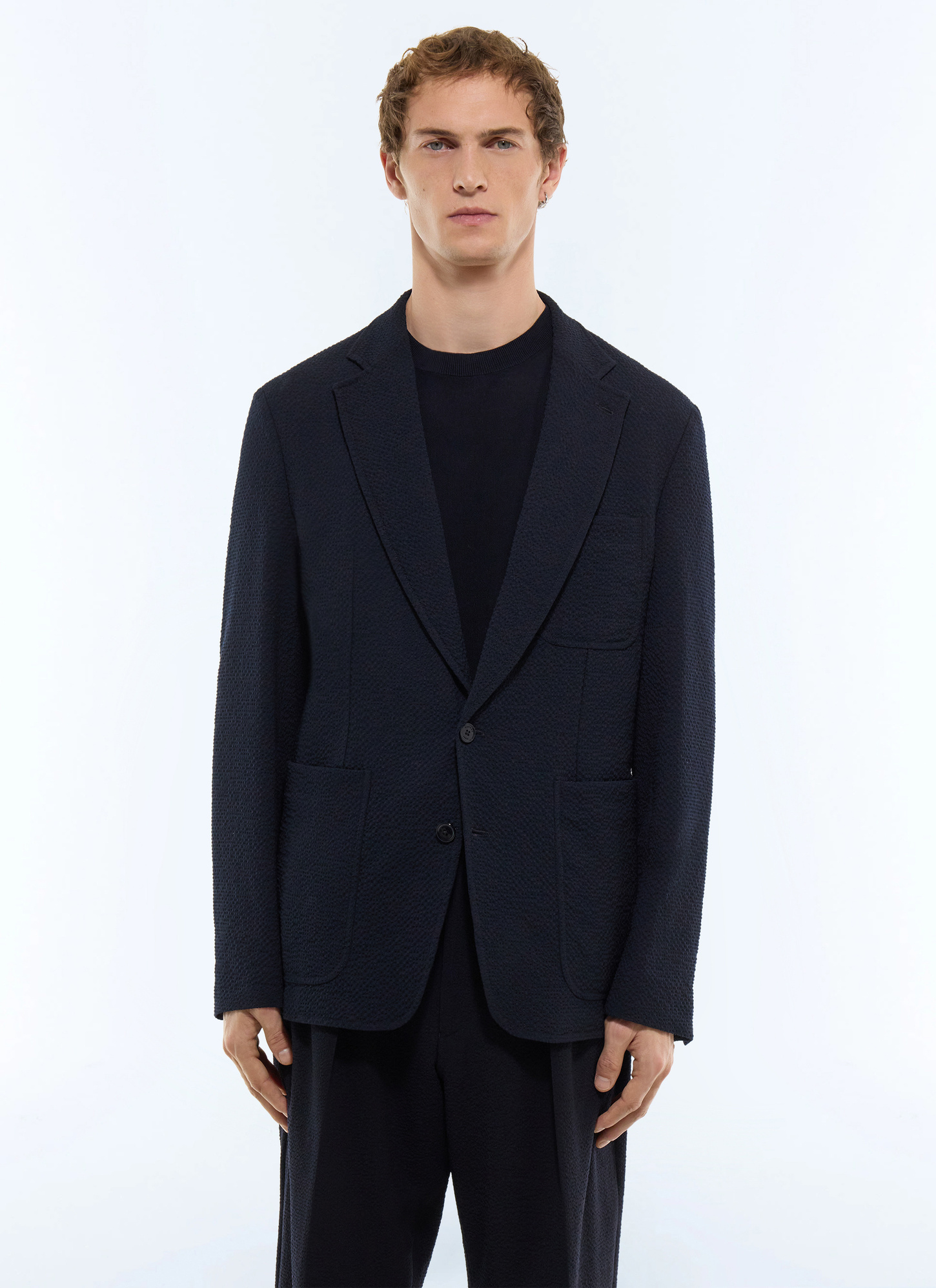 Men's navy blue suit Fursac - C3JADO-JX04-D030