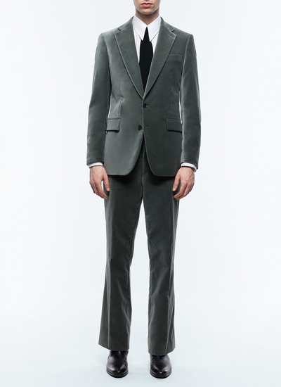 Men's suit sage green velvet Fursac - C3ELLA-EC21-H018