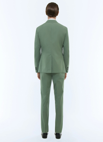 Men's green organic cotton canvas suit Fursac - C3FAFO-FX14-H006