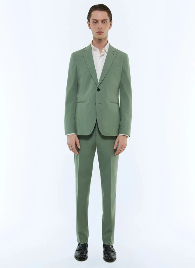 Men's suit sage green organic cotton canvas Fursac - C3FAFO-FX14-H006