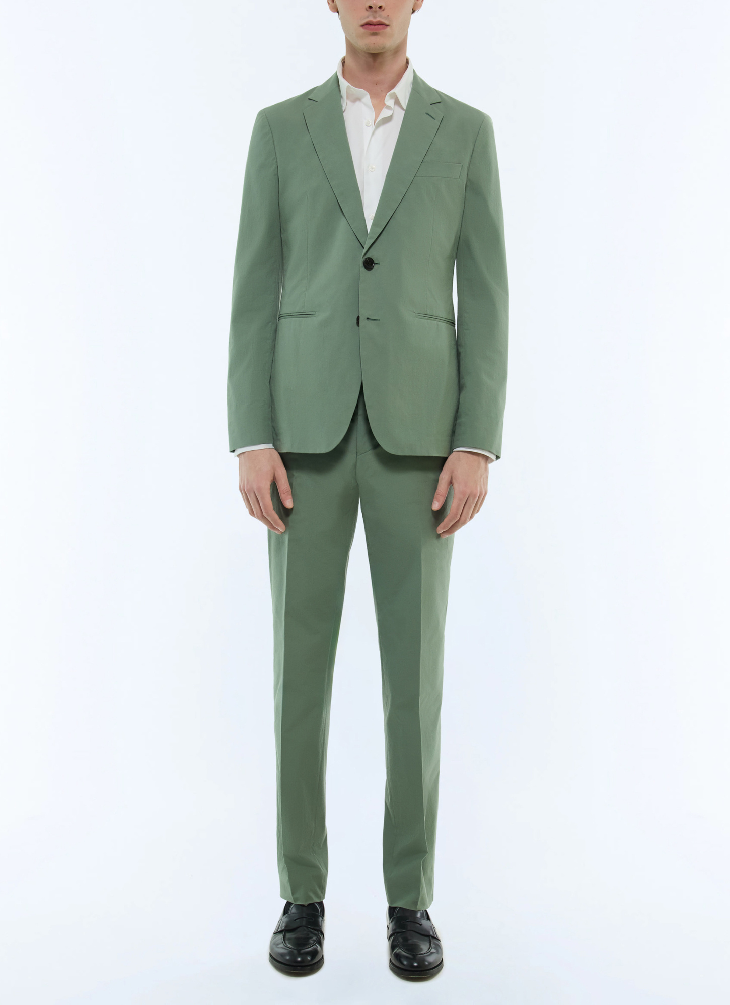 Men's suit sage green organic cotton canvas Fursac - C3FAFO-FX14-H006