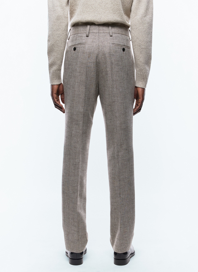 Men's suit string-like beige virgin wool, cotton and linen Fursac - C3CITO-CX40-A006