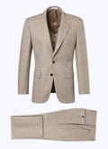 Wool fitted suit with herringbone - C3CITO-CX40-A006