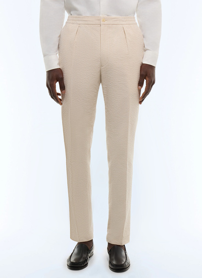 Men's organic cotton seersucker suit Fursac - C3JANA-LX15-A008