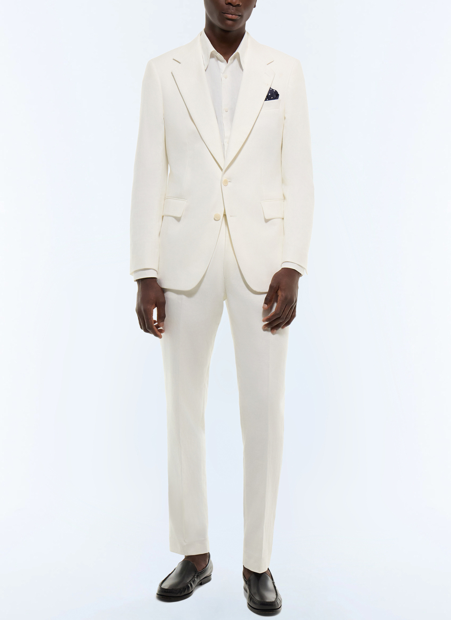 Men's suit white cotton and linen Fursac - C3JADA-JX08-A001