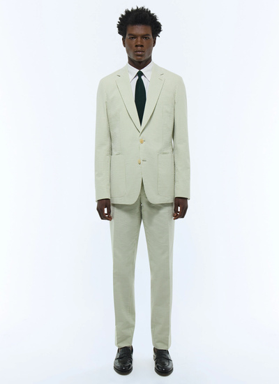 Men's suit white cotton seersucker Fursac - C3FLEN-FX01-H004