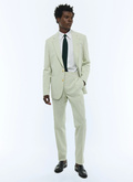 Striped seersucker straight suit - C3FLEN-FX01-H004