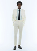 Fitted herringbone linen serge suit - C3FEDO-FX03-A001