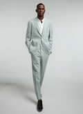 Wool seersucker suit with stripes - 22EC3VALA-VX05/45