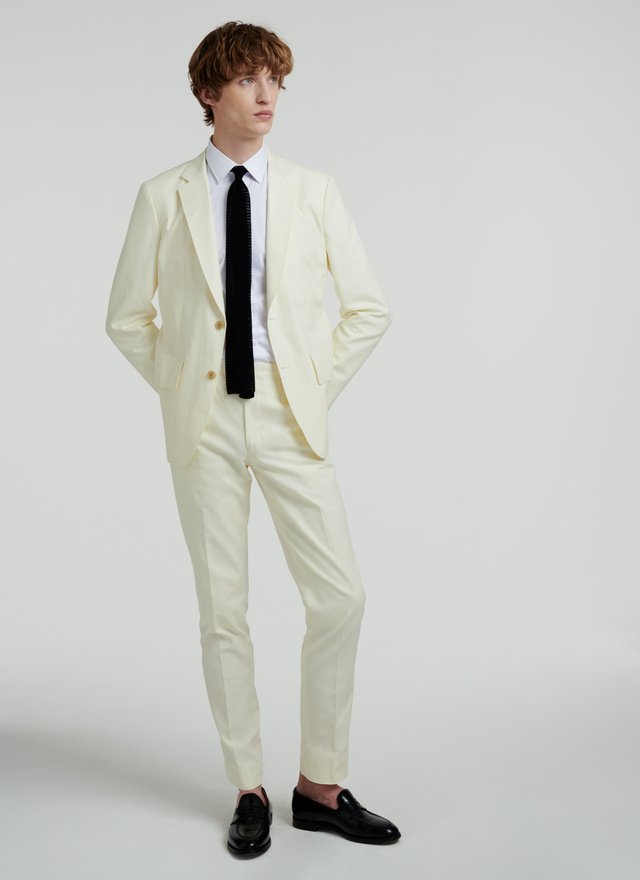 Men's suit yellow cotton and linen Fursac - 22EC3VATO-VX13/53