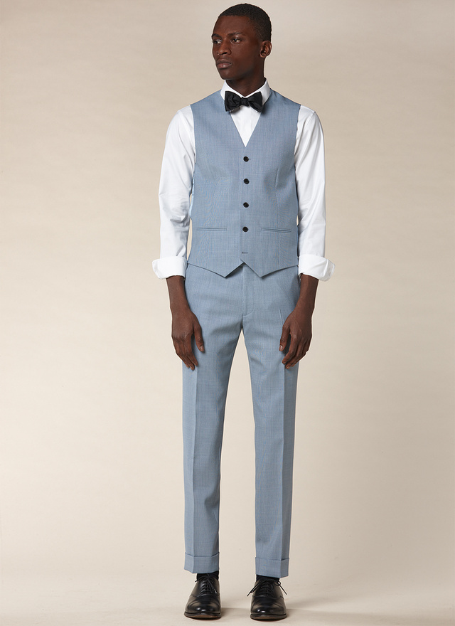 light blue suit vest