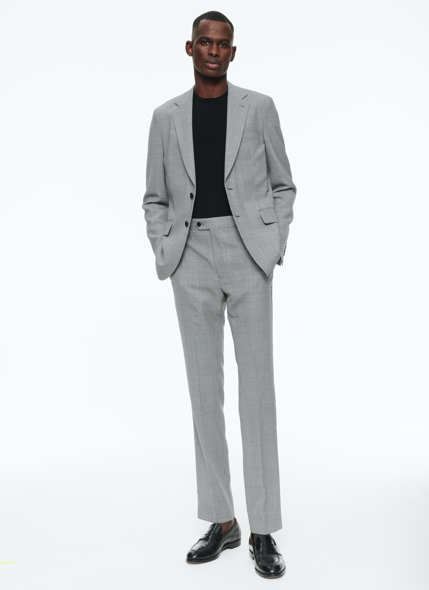 Men's suit blue basket weaved virgin wool Fursac - C3BIXA-BX01-28