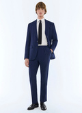 Basket weaved wool straight suit - C3CAGE-SX05-31