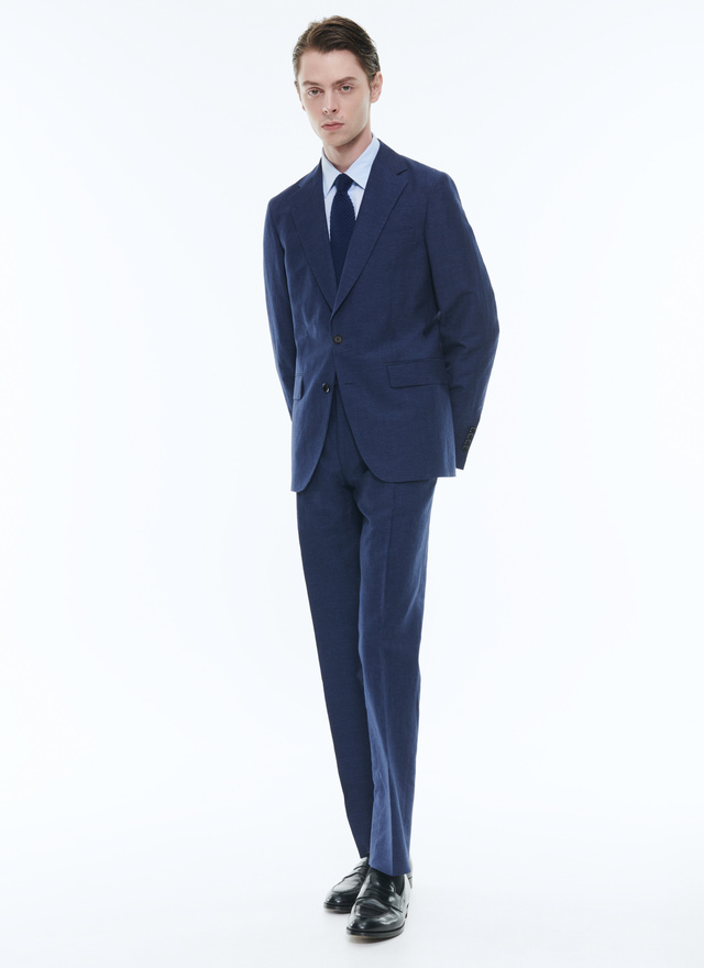 Men's medium blue suit Fursac - C3DOST-DC28-D029