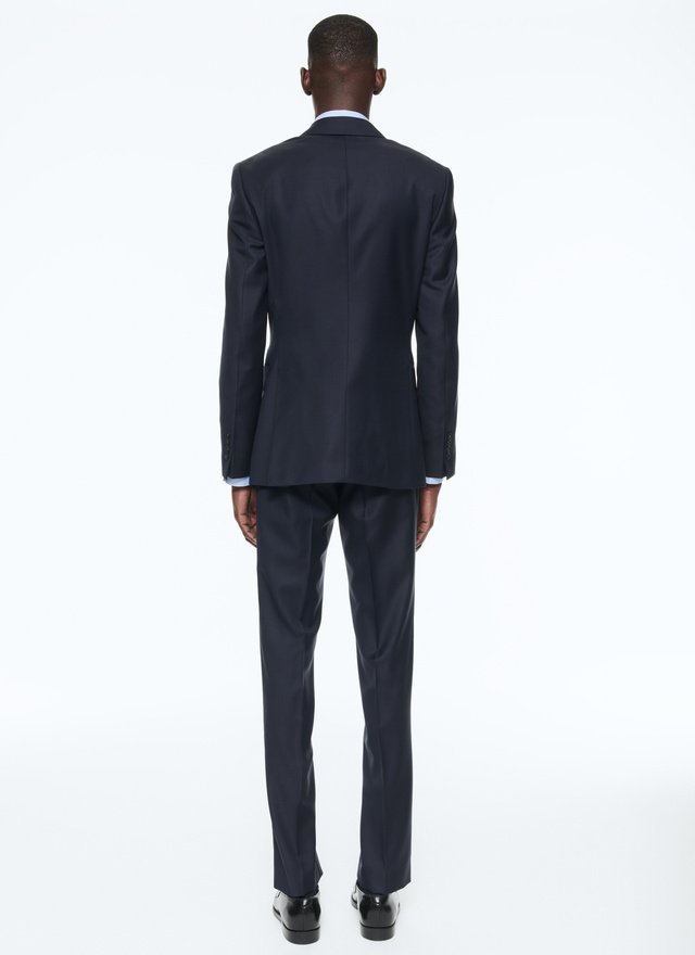 Men's blue, navy blue virgin wool suit Fursac - C2AIDO-TC45-30