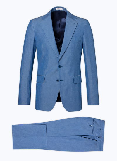 Men's cotton and linen chambray suit Fursac - C3DONA-DC12-D012