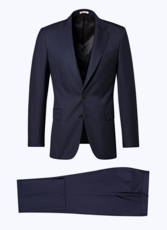 Men's suit navy blue virgin wool and silk Fursac - C3AVRA-CC16-D032