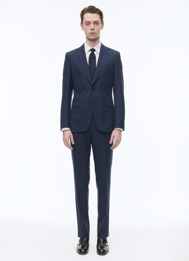 Men's suit navy blue virgin wool and silk Fursac - C3AVRA-CC16-D032