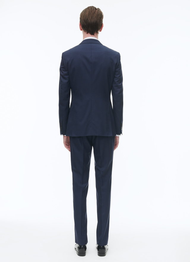 Men's blue, navy blue virgin wool and silk suit Fursac - C3AVRA-CC16-D032
