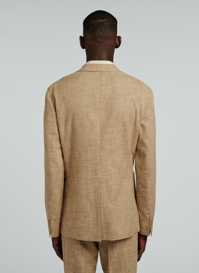 Men's beige, ecru virgin wool, silk and cotton suit Fursac - 22EC3VAXO-VX18/56