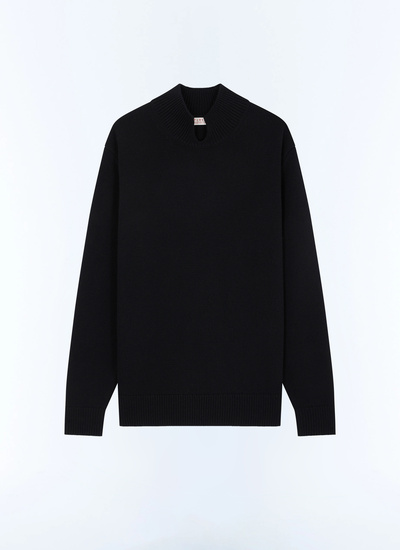 Men's black cashmere and certified wool sweater Fursac - A2GOWI-GA08-B020