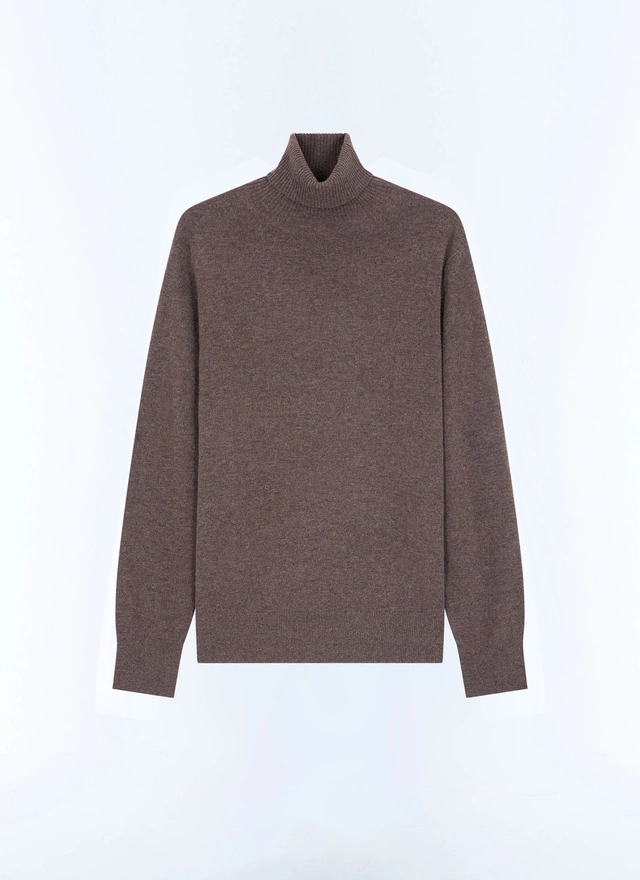 Men's taupe brown sweater Fursac - A2KROU-TA28-G014