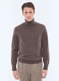 Wool and cashmere roll neck sweater - A2KROU-TA28-G014