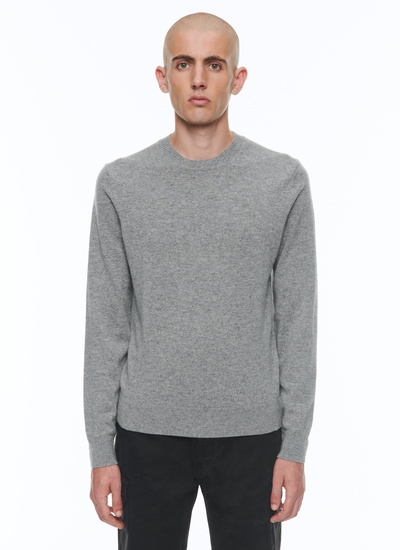 Men's sweater grey cashmere Fursac - A2TOUR-CA27-B018
