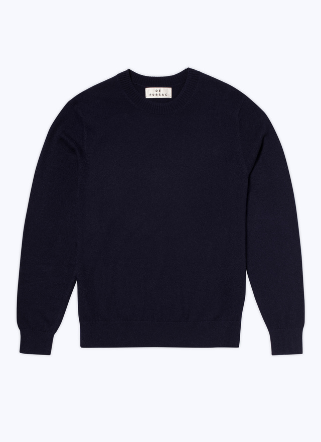 Men's blue, navy blue cashmere sweater Fursac - A2TOUR-CA27-D030