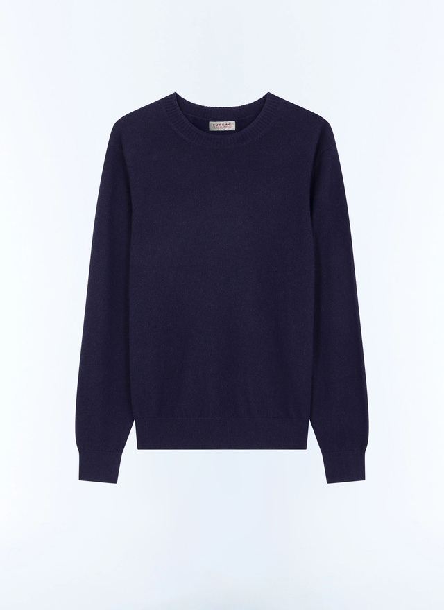 Men's blue, navy blue certified cashmere sweater Fursac - A2GOUR-CA27-D030