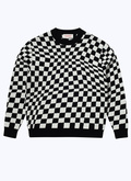 Cotton and cashmere sweater with checks - 23EA2BARO-BA20/20