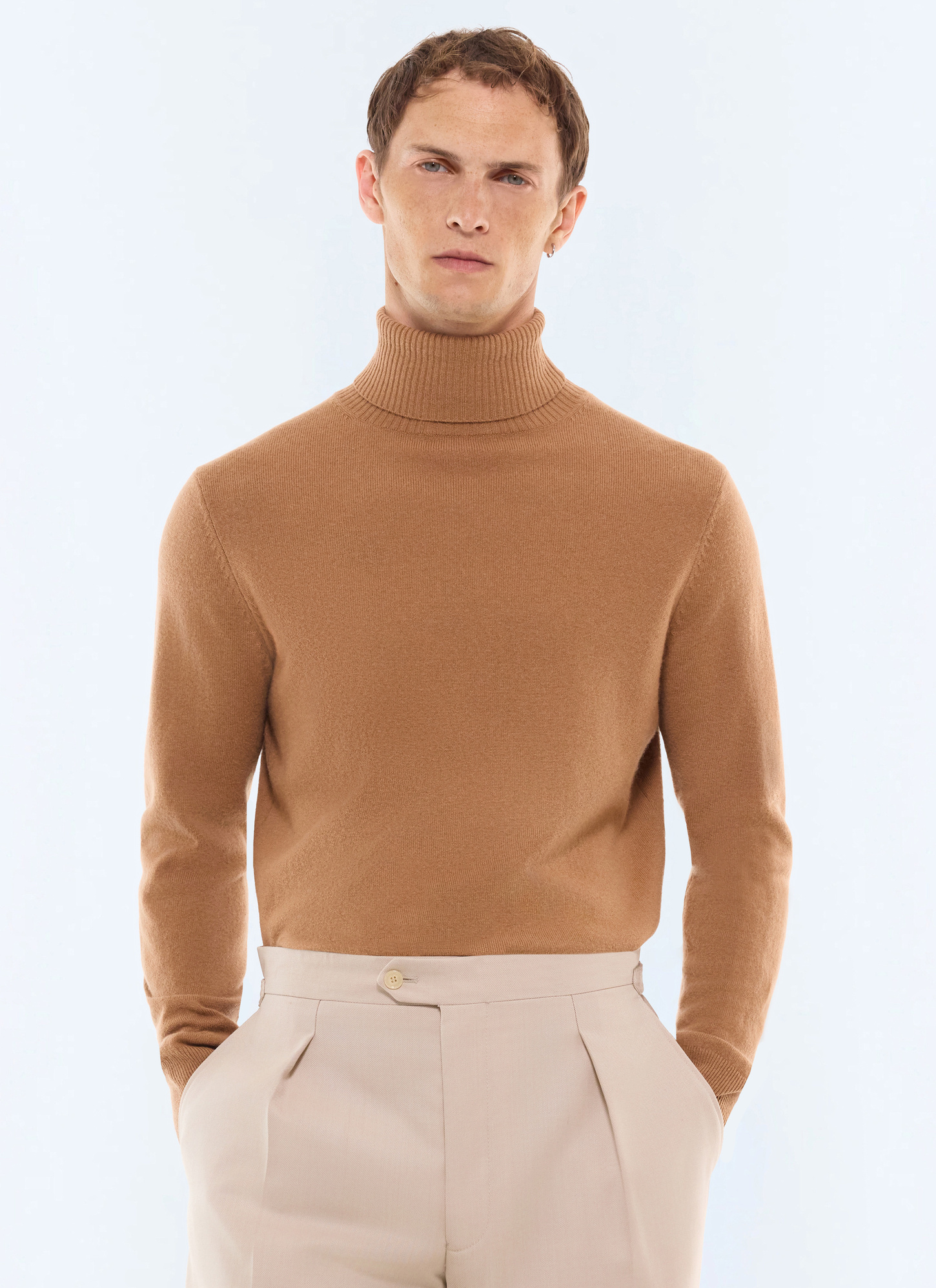 Men's sweater camel main fabric: 90% wool, 10% cashmerelining: none Fursac - A2KROU-TA28-A011