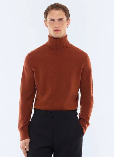 Men's sweater rust main fabric: 90% wool, 10% cashmerelining: none Fursac - A2KROU-TA28-C017