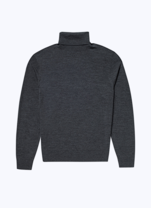Men's grey merino wool sweater Fursac - A2OROL-MA03-21