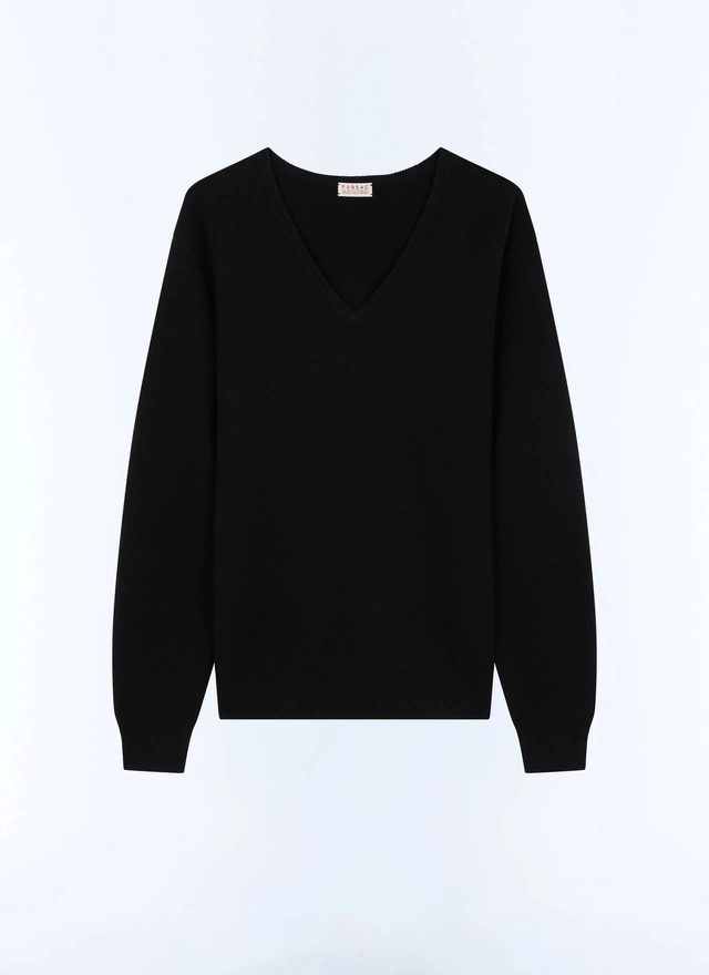 Men's black wool sweater Fursac - A2GAVE-GA12-B020