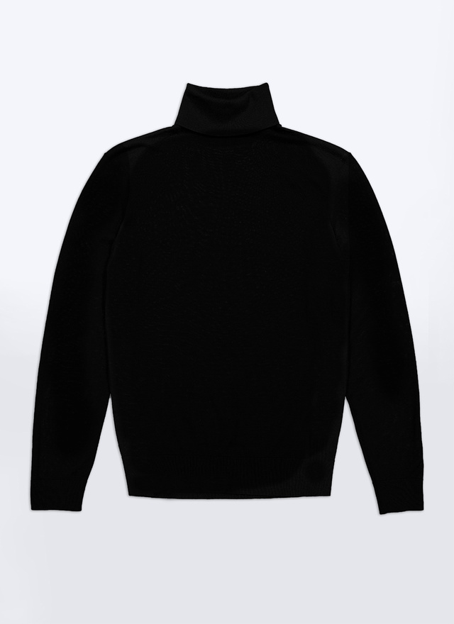 Men's black merino wool sweater Fursac - A2OROL-MA03-20