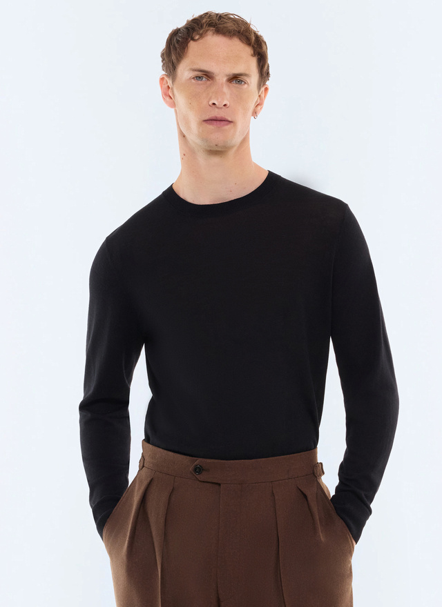 Men's sweater black main material: 100% woollining: none Fursac - A2ORYS-LA01-B020