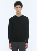 Black merino wool sweater - A2ORYS-MA03-20