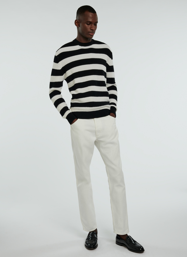Men's black and ecru sweater Fursac - 22EA2VAMI-VA04/20