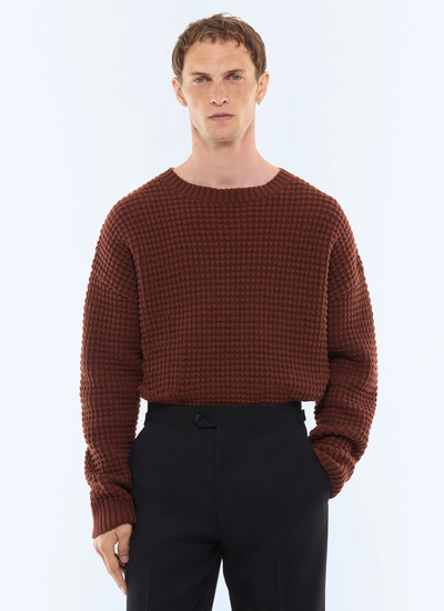 Men's sweater brick main fabric: 100% woollining: none Fursac - A2LAIN-LA08-G004