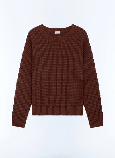 Men's brown main fabric: 100% woollining: none sweater Fursac - A2LAIN-LA08-G004