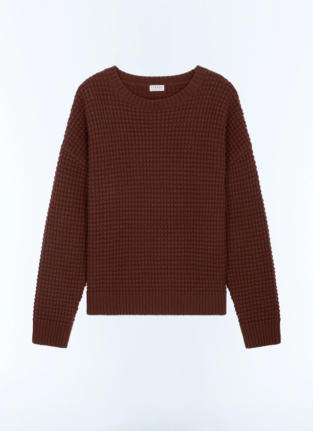 Men's brown main fabric: 100% woollining: none sweater Fursac - A2LAIN-LA08-G004