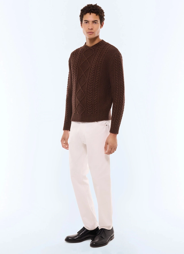 Men's brown sweater Fursac - A2GAGA-GA01-G018